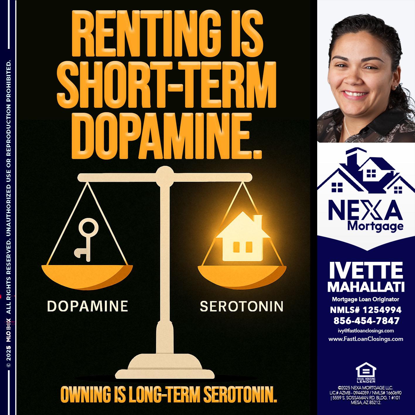 RENTING IS SHORT TERM - Ivette Mahallati -Mortgage Loan Originator