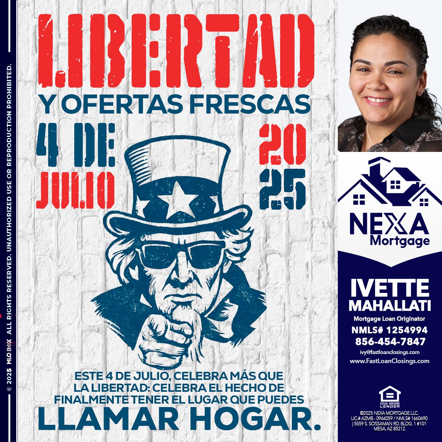 LIBERTAD - Ivette Mahallati -Mortgage Loan Originator