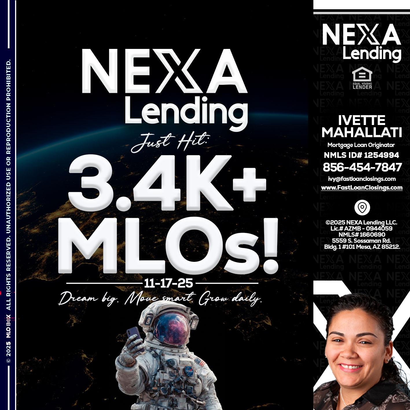 3.4K MLOs - Ivette Mahallati -Mortgage Loan Originator
