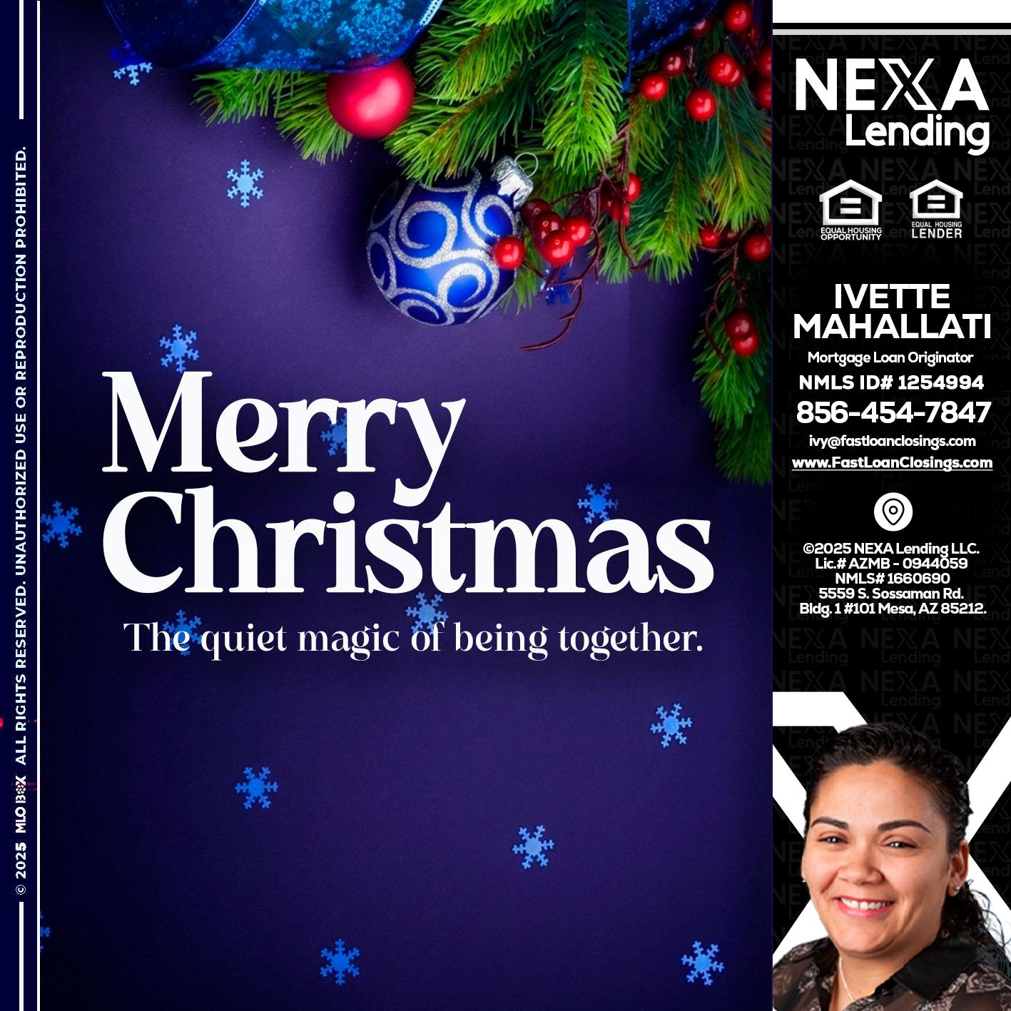 merry christmas - Ivette Mahallati -Mortgage Loan Originator