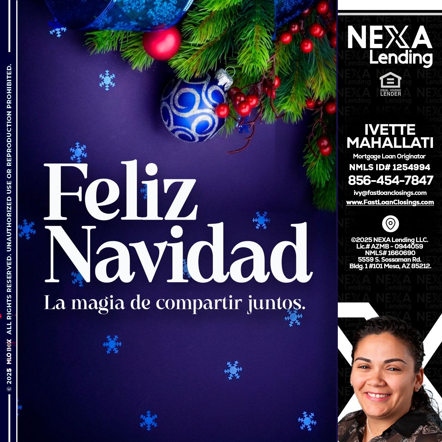 feliz navidad - Ivette Mahallati -Mortgage Loan Originator