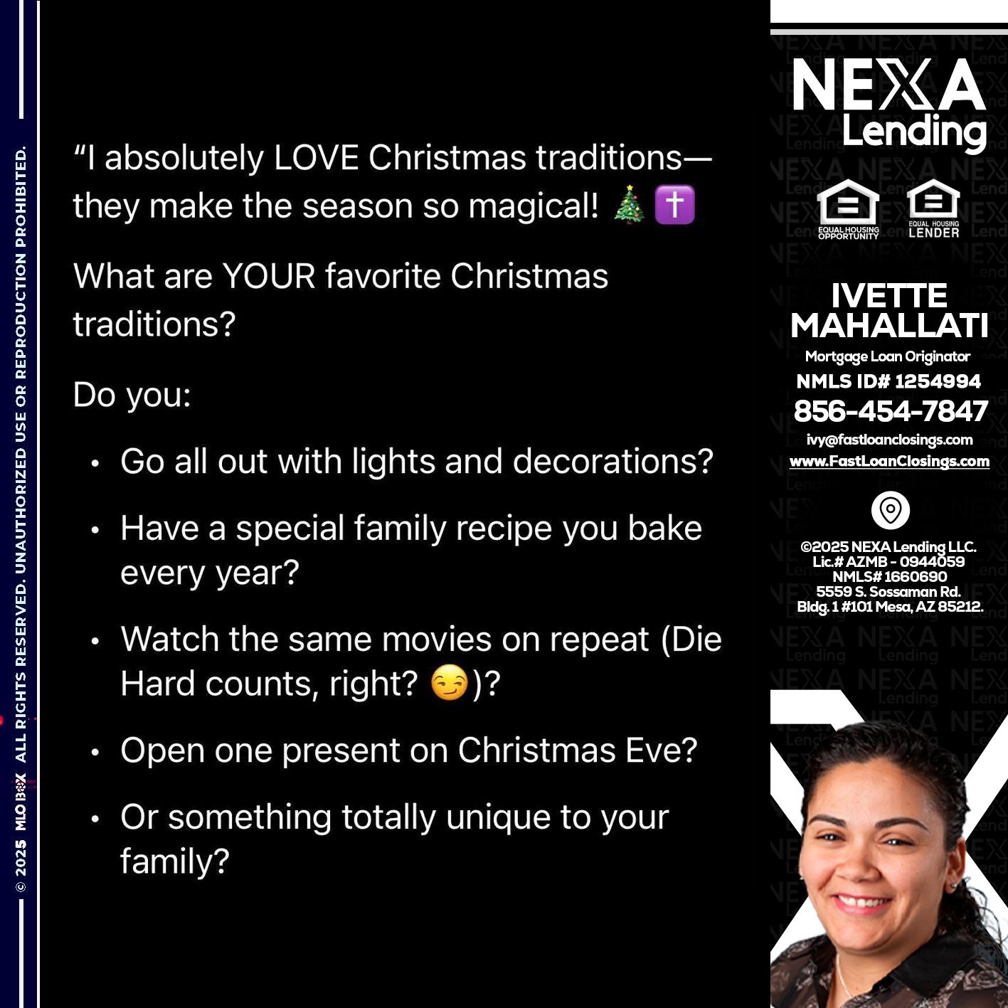 I love christmas - Ivette Mahallati -Mortgage Loan Originator