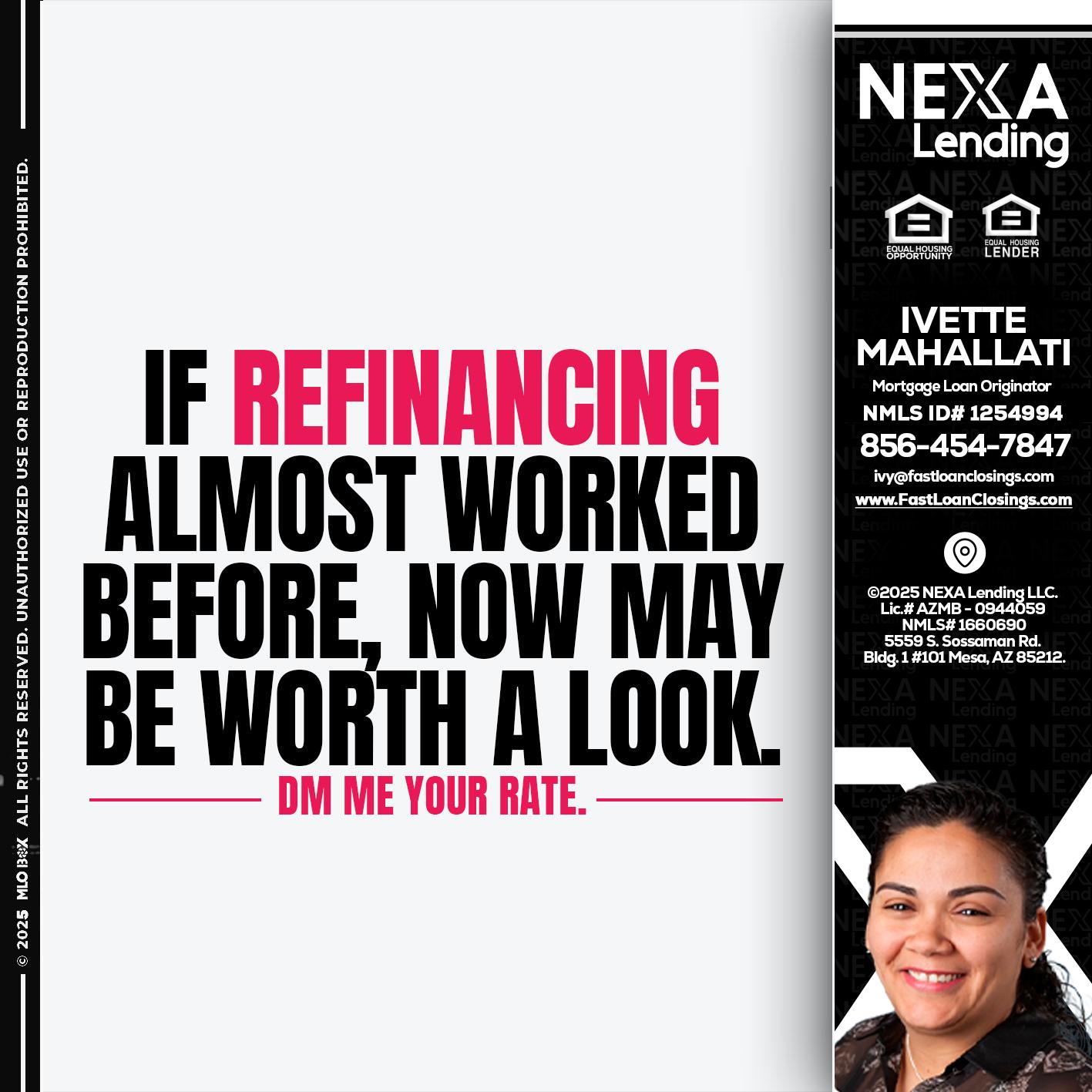 if refinancing - Ivette Mahallati -Mortgage Loan Originator