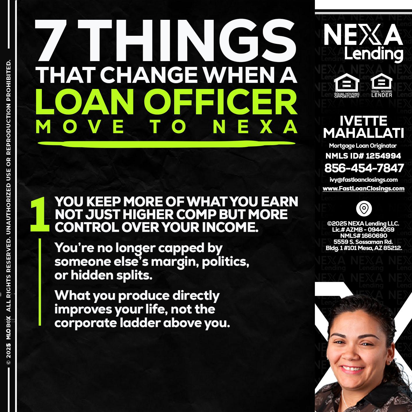 7 THINGS (1) - Ivette Mahallati -Mortgage Loan Originator