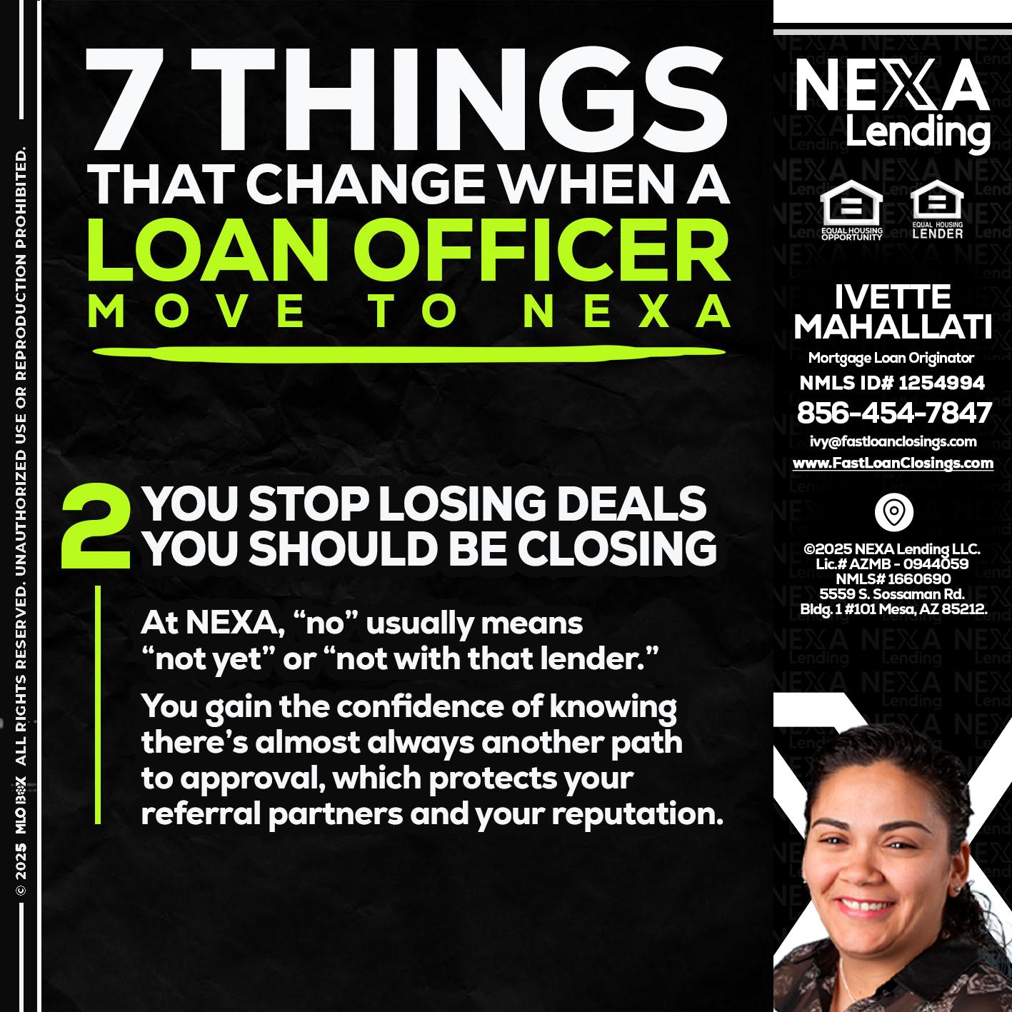 7 THINGS (2) - Ivette Mahallati -Mortgage Loan Originator