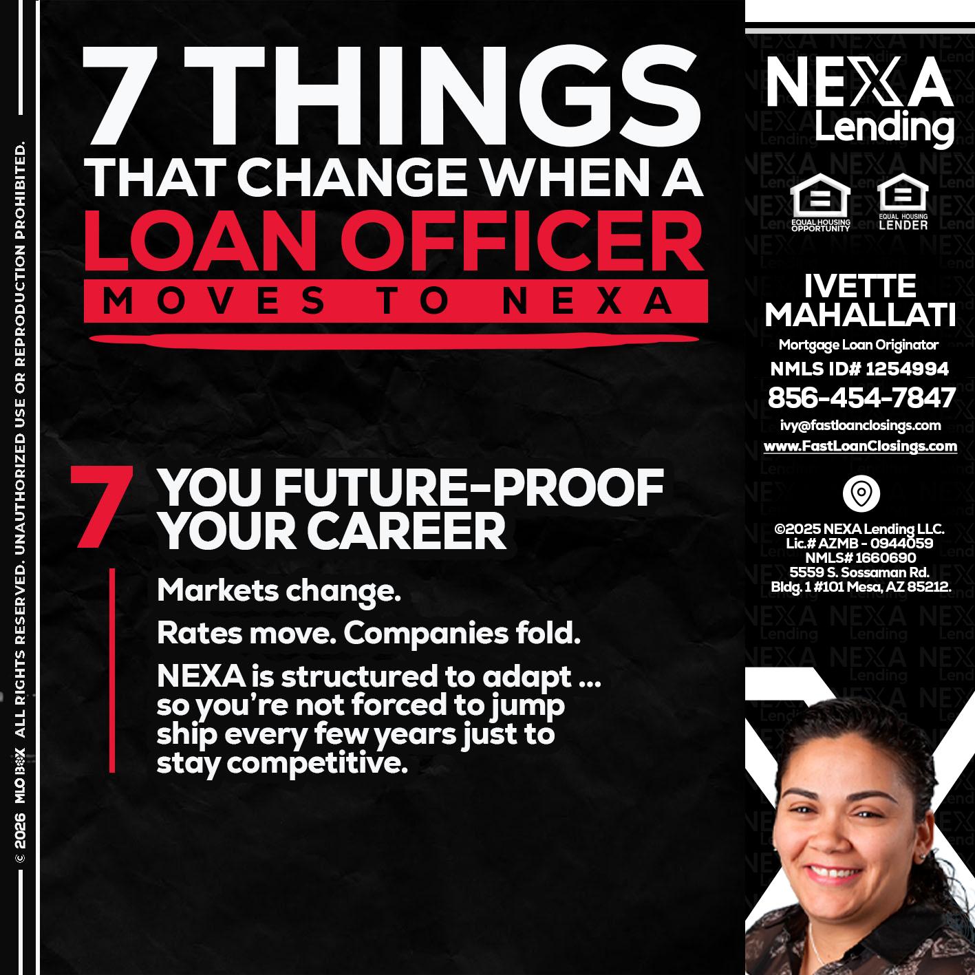 7 THINGS (7) - Ivette Mahallati -Mortgage Loan Originator