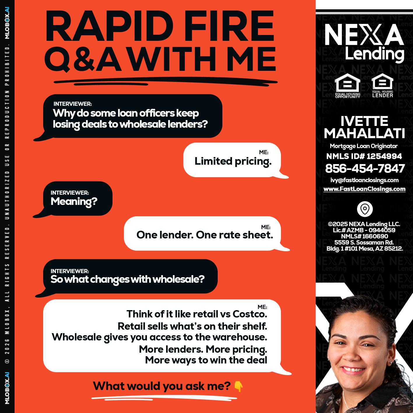 Q&A - Ivette Mahallati -Mortgage Loan Originator