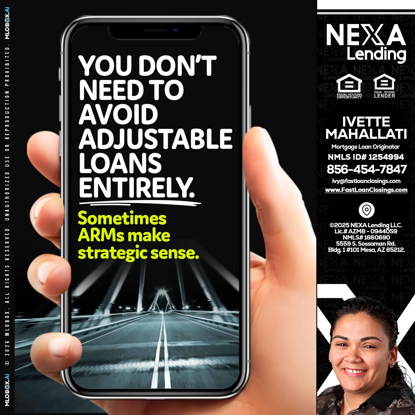 YOU DONT NEED - Ivette Mahallati -Mortgage Loan Originator