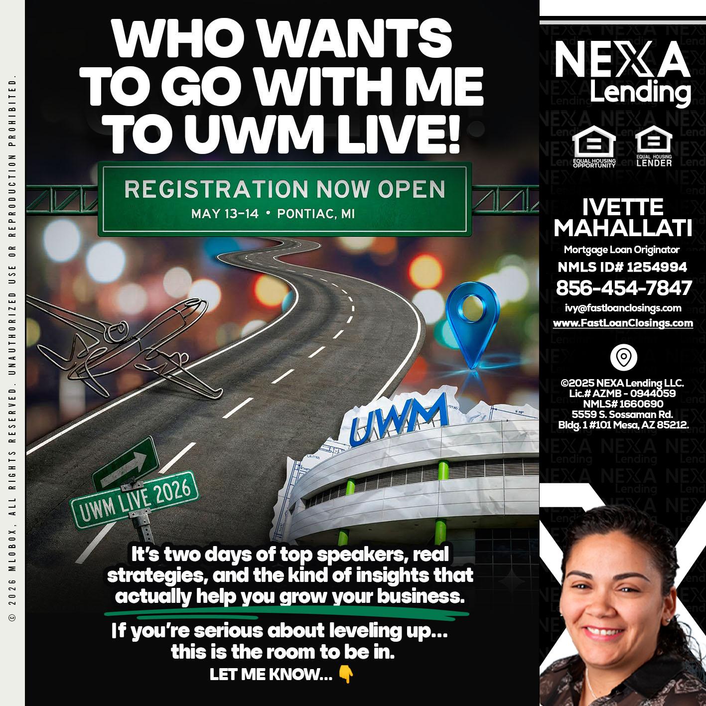 WHO WANTS - Ivette Mahallati -Mortgage Loan Originator