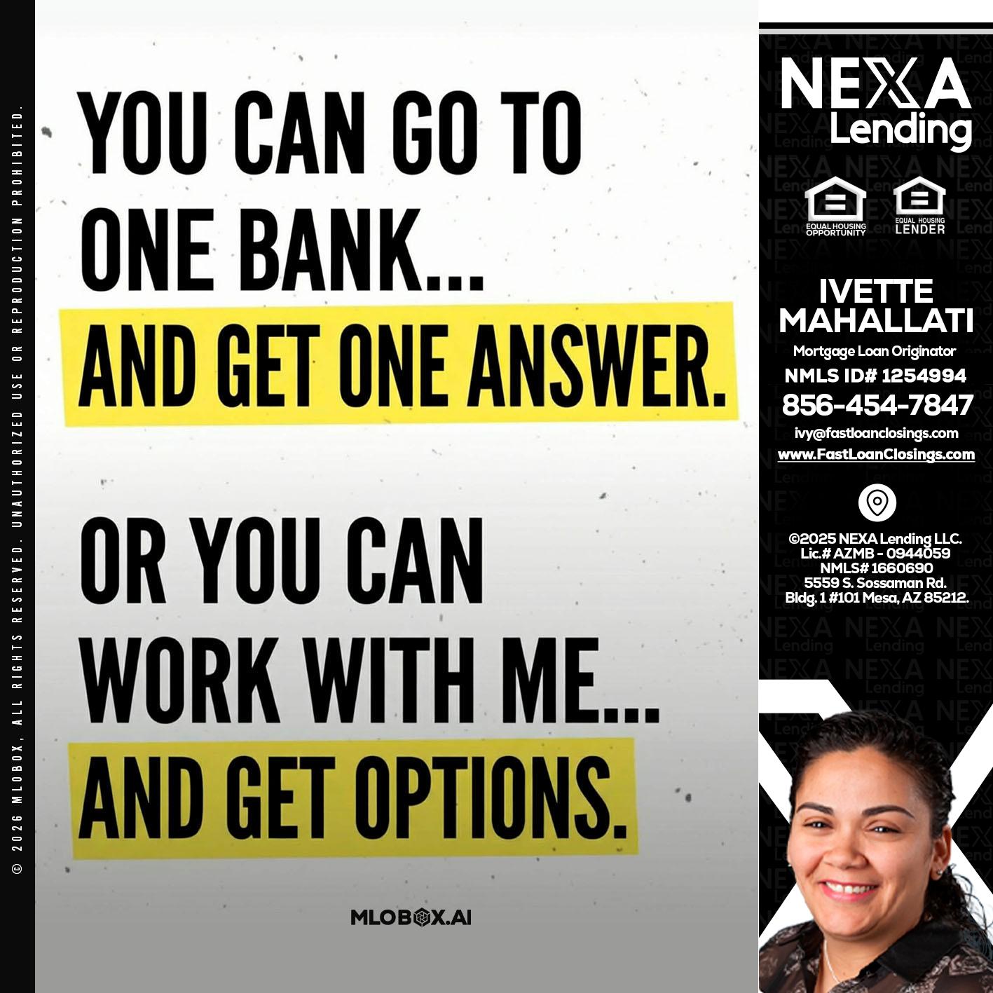 YOU CAN GO TO - Ivette Mahallati -Mortgage Loan Originator