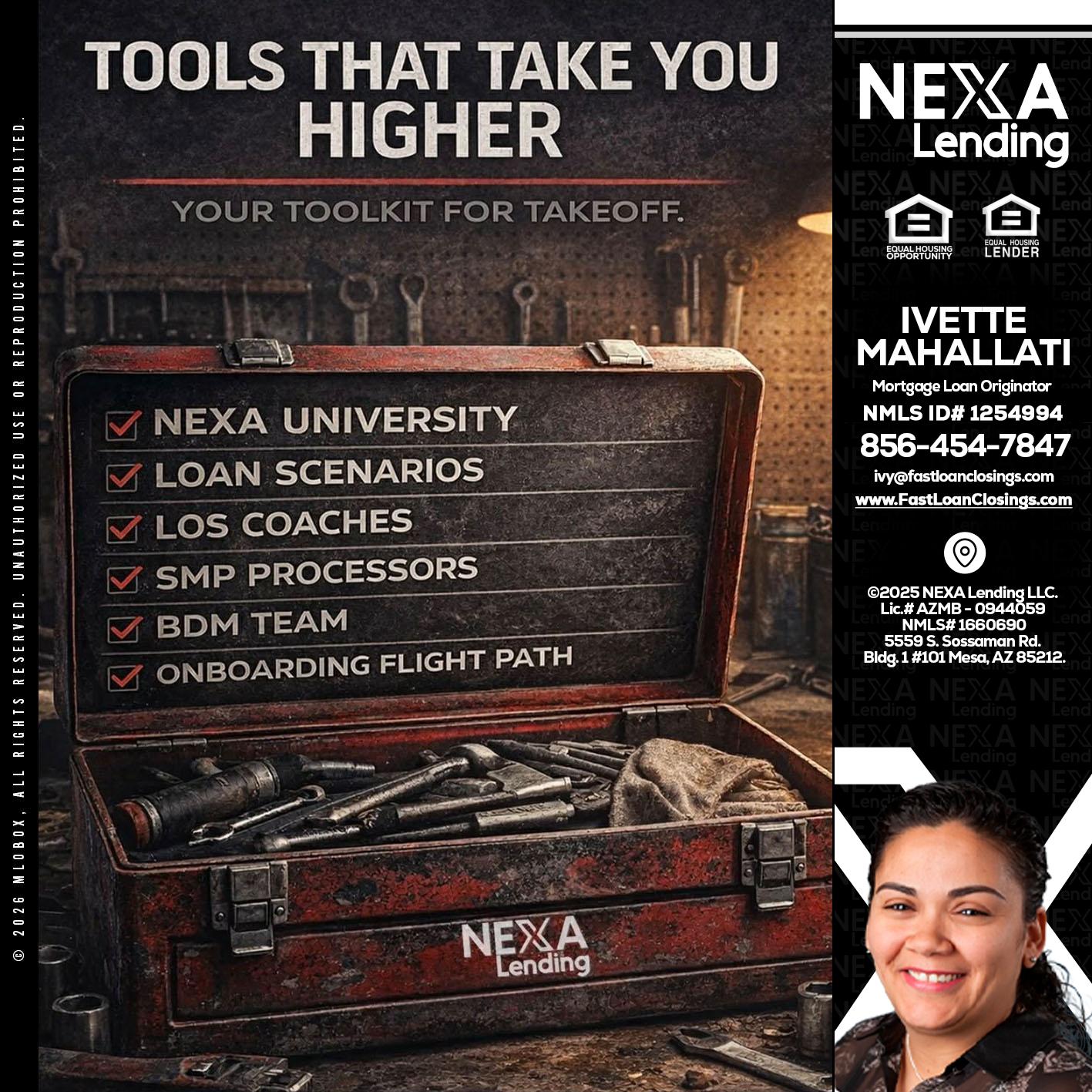 TOOLS THAT - Ivette Mahallati -Mortgage Loan Originator