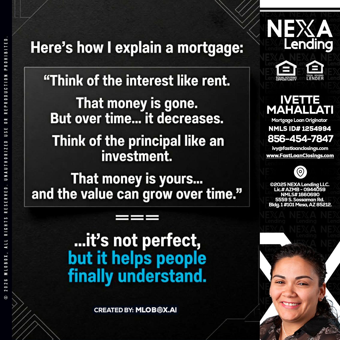 HERES NOW - Ivette Mahallati -Mortgage Loan Originator