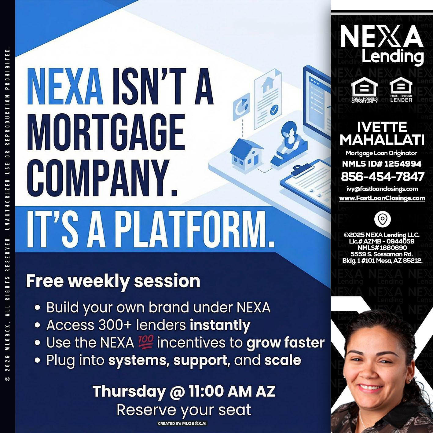 NEXA ISNT - Ivette Mahallati -Mortgage Loan Originator