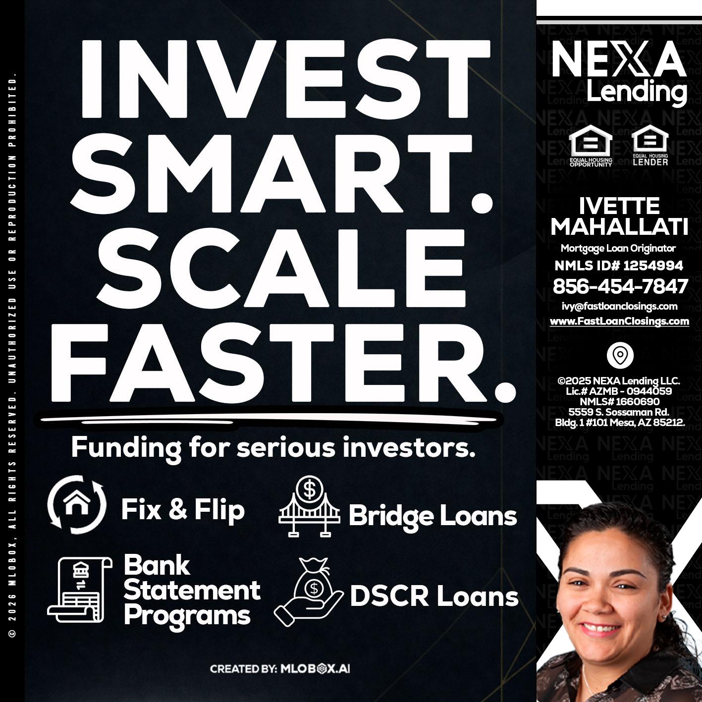 INVEST SMART - Ivette Mahallati -Mortgage Loan Originator