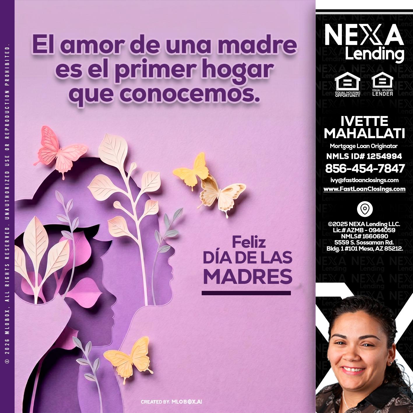 el amor de una madre - Ivette Mahallati -Mortgage Loan Originator