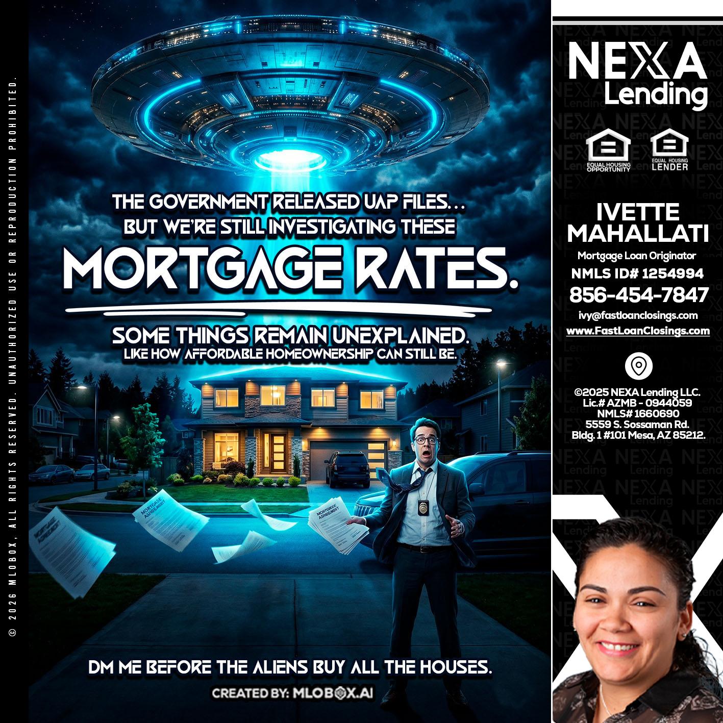 MORTGAGE RATES - Ivette Mahallati -Mortgage Loan Originator