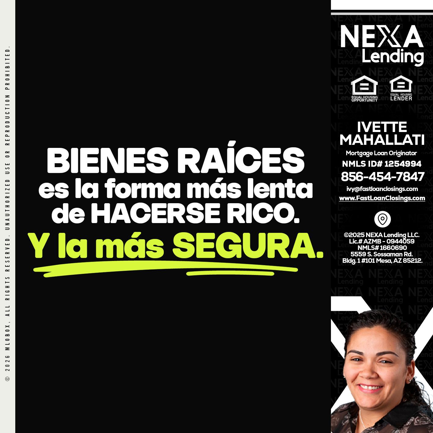 bienes raíces - Ivette Mahallati -Mortgage Loan Originator