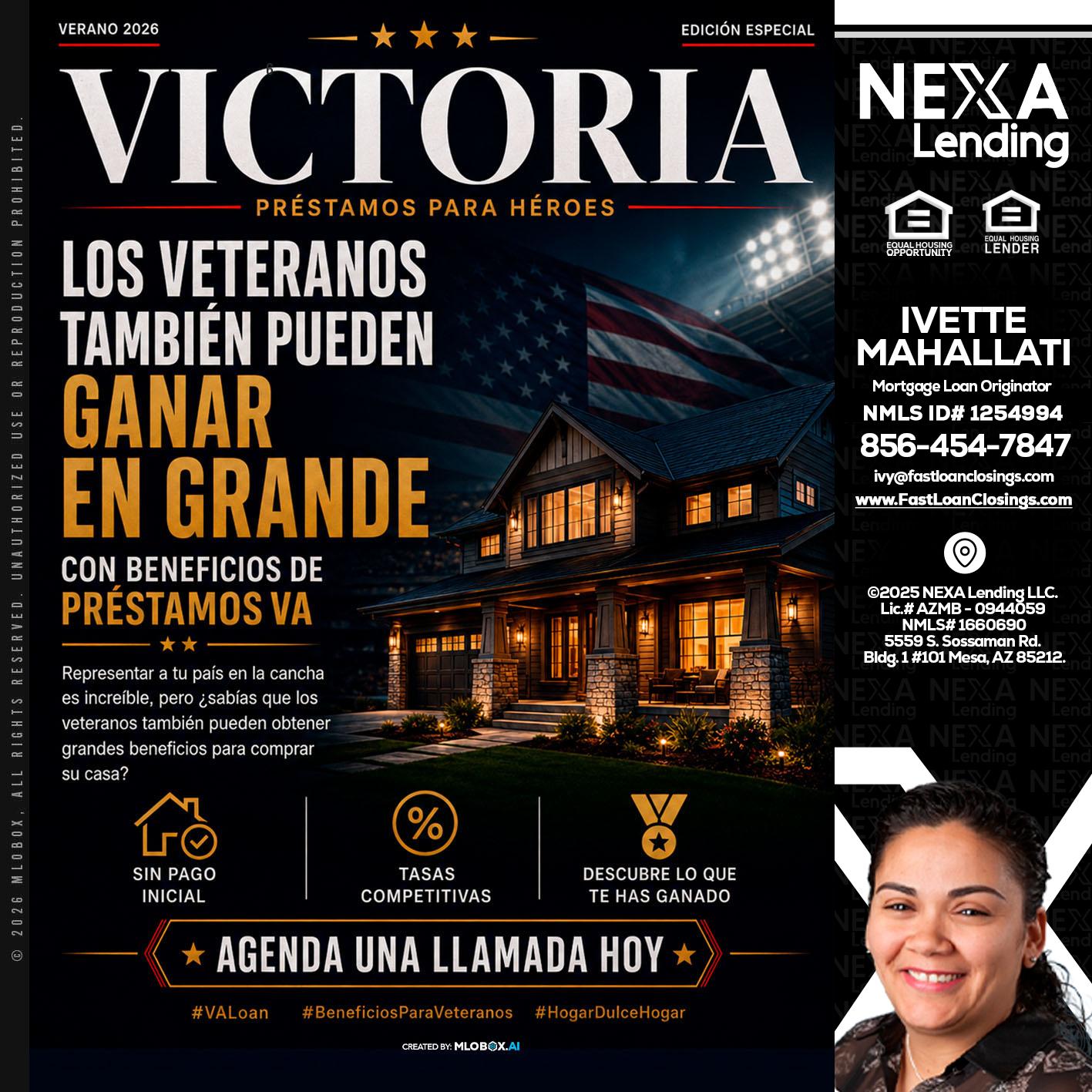 VICTORIA - Ivette Mahallati -Mortgage Loan Originator