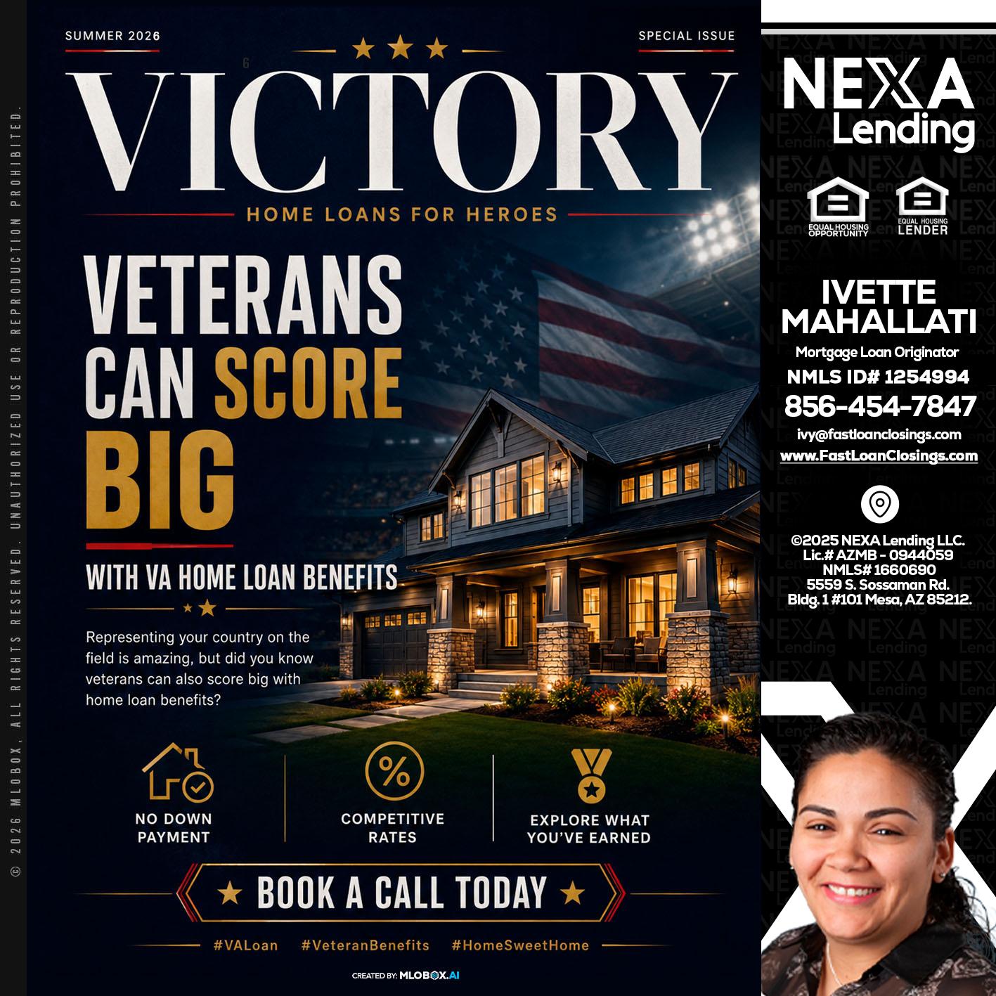 VICTORY - Ivette Mahallati -Mortgage Loan Originator