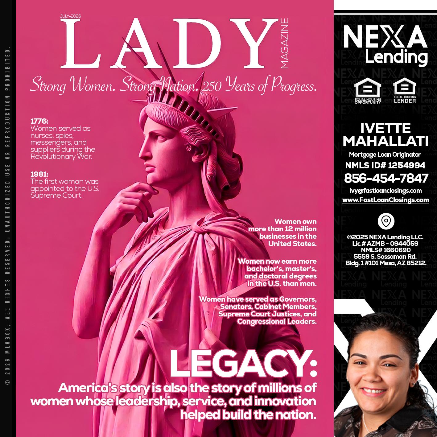 LADY LIBERTY! - Ivette Mahallati -Mortgage Loan Originator