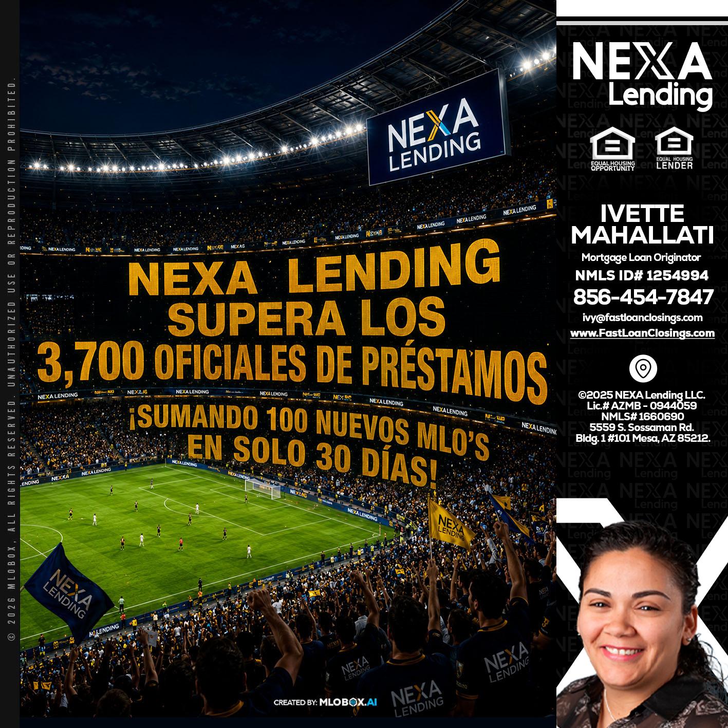 NEXA SUPERA - Ivette Mahallati -Mortgage Loan Originator