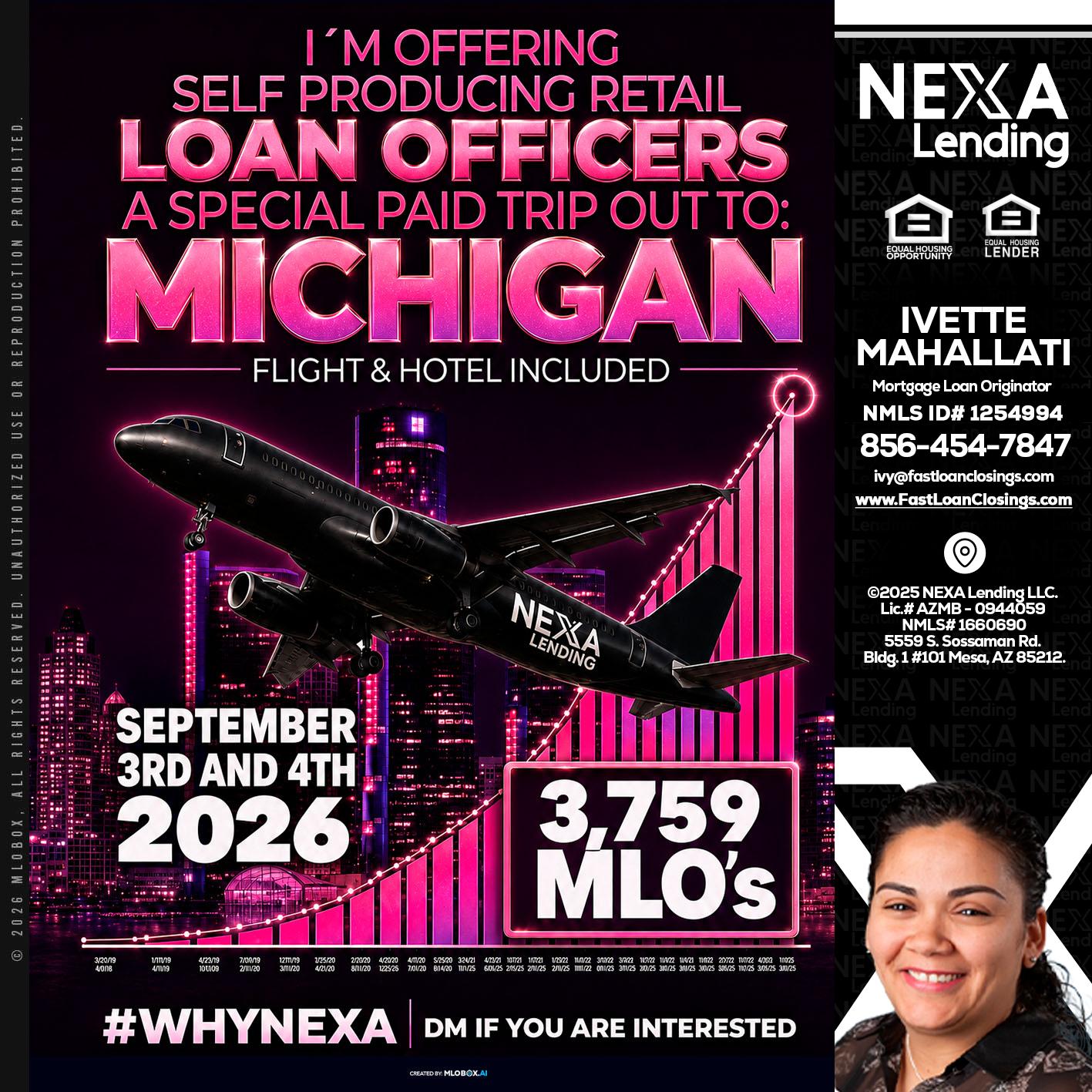 MICHIGAN TRIP - Ivette Mahallati -Mortgage Loan Originator