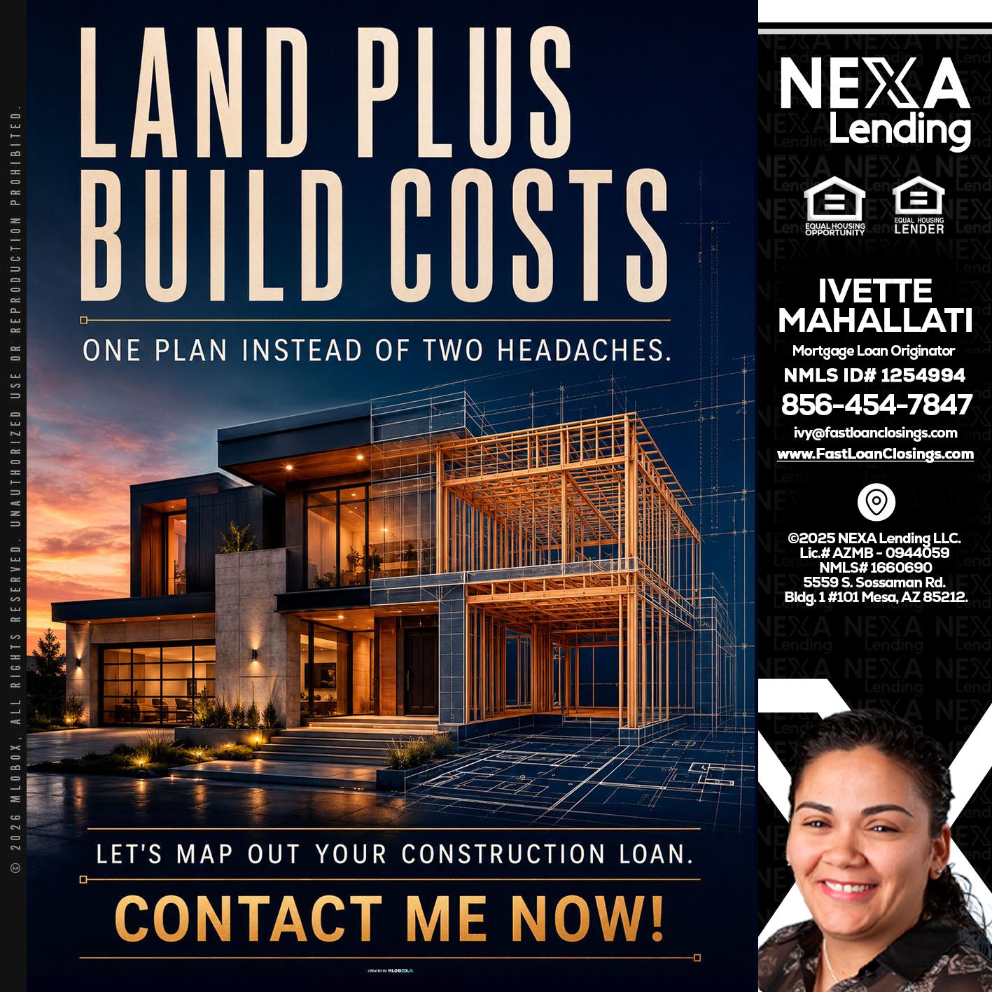 LAND PLUS - Ivette Mahallati -Mortgage Loan Originator