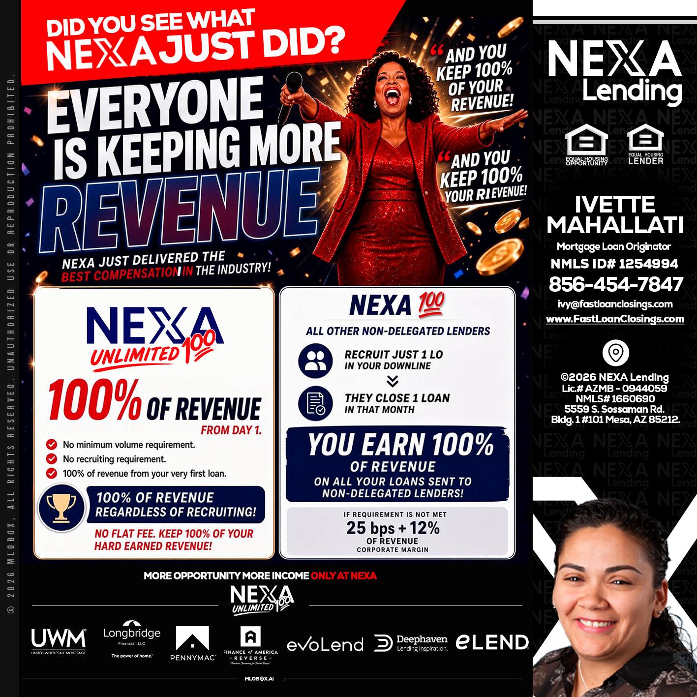EVERYONE IS KEEPING - Ivette Mahallati -Mortgage Loan Originator
