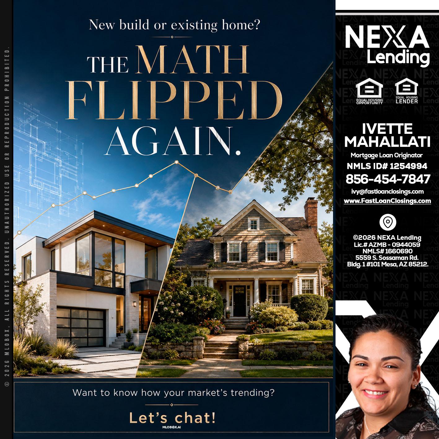 THE MATH FLIPED - Ivette Mahallati -Mortgage Loan Originator